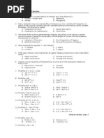 Integral Calculus Exam