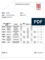 Horario Escolar Uvm