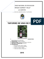 Informe de Vino de Pasas