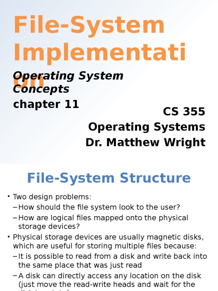 File System Implementation Ppt File System Computer File Free 30