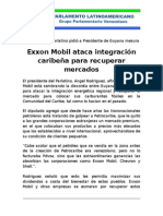 Exxon Mobil Ataca Integración Caribeña para Recuperar Mercados