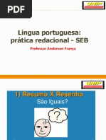 Paráfrase, Resenha e Resumo