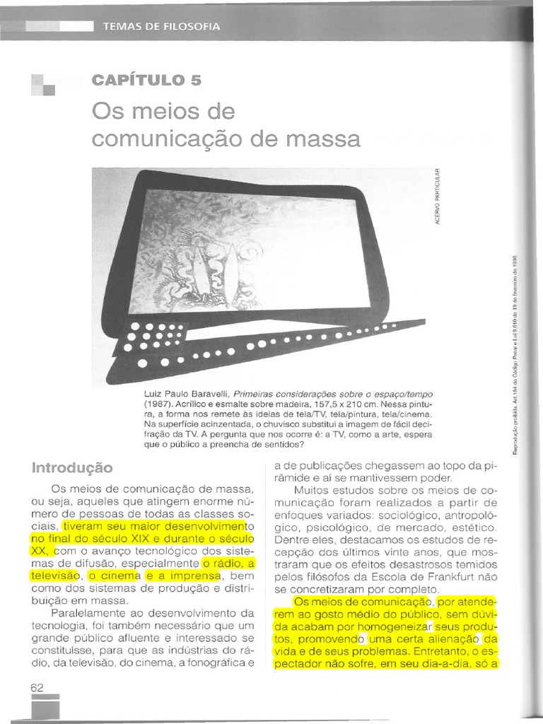 Os Meios de Comunicação de Massa
