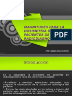 Magnitudes para La Dosimetria de Pacientes en Radiodiagnostico