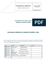 Sociedad Comercial Roberto Muñoz Ltda.: Procedimiento de Trabajo para
