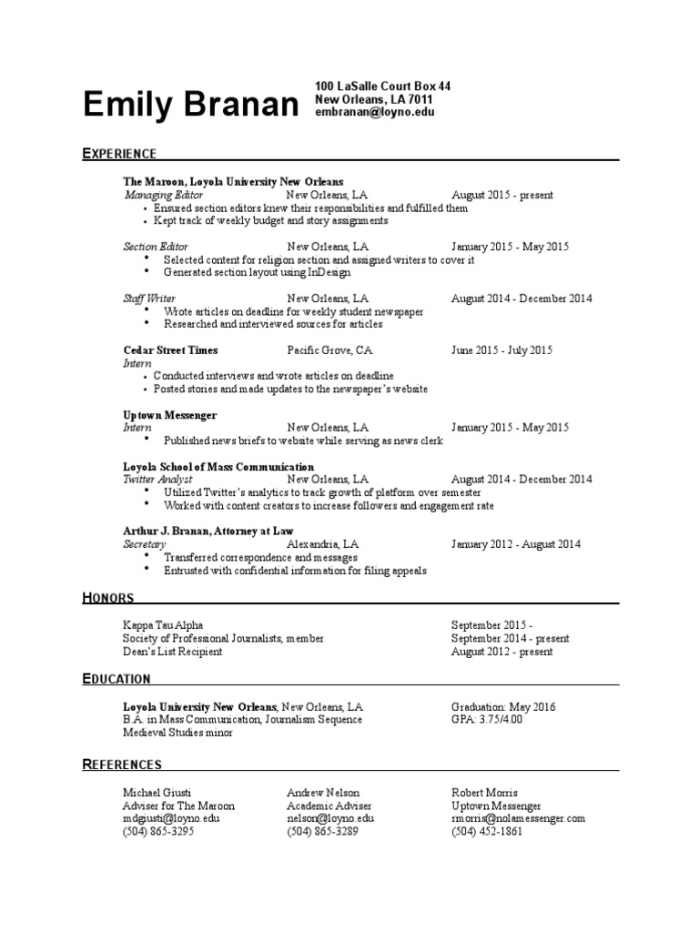 Branan Resume | PDF