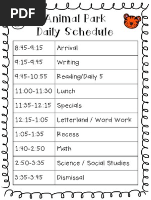 Daily Schedule