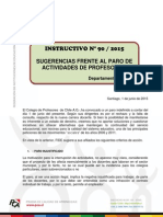 Fide Instructivo Nº 90 en Caso de Paro en Actividades de Profesores