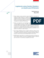 Legislación Sobre Cambio Climático Un Desafío Para El Salvador - Aguilar 2015 [Perspectivas FES]