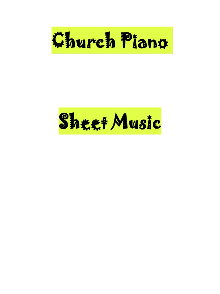 Church Piano Sheet Music | PDF
