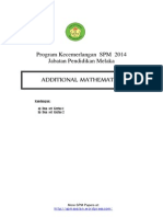 Modul Perefect Score Matematik Tambahan Melaka 2014