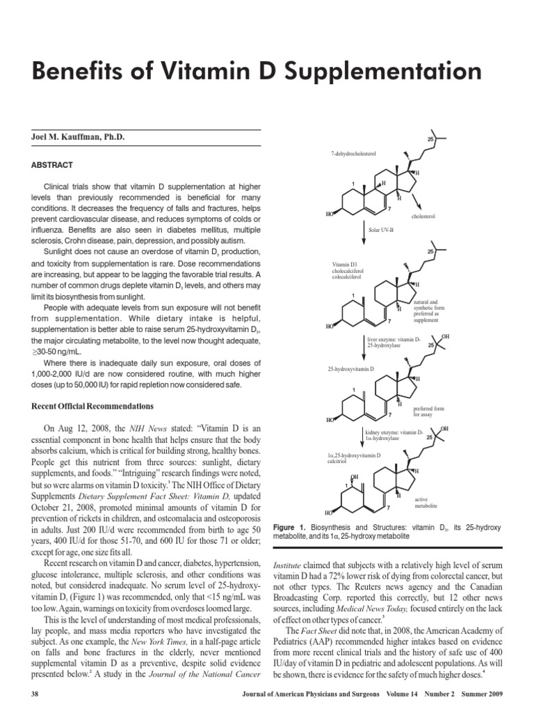 Benefits of Vitamin d Supplementation Vitamin D Cardiovascular Diseases