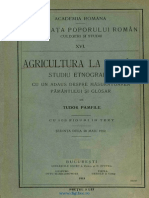 [1913] Tudor Pamfile (1883-1923) - Agricultura La Români - Studiu Etnografic