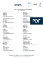MYMC-List of Participants