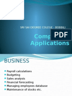 Computer - Applications: Sri Sai Degree Colege - Bobbili