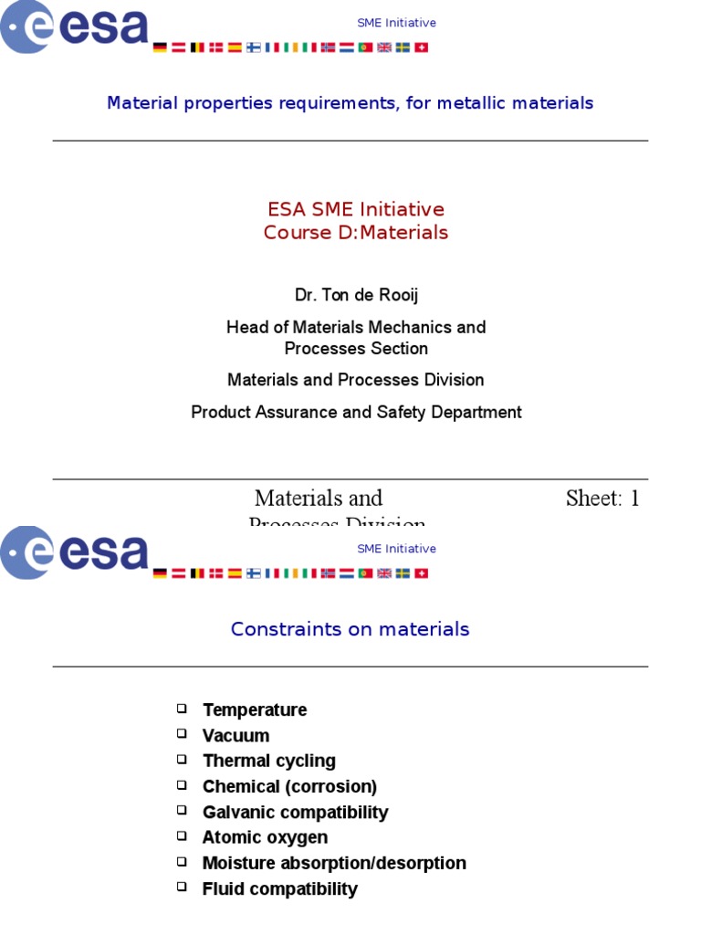 Material Properties Requirements For Metallic Materials PDF Heat