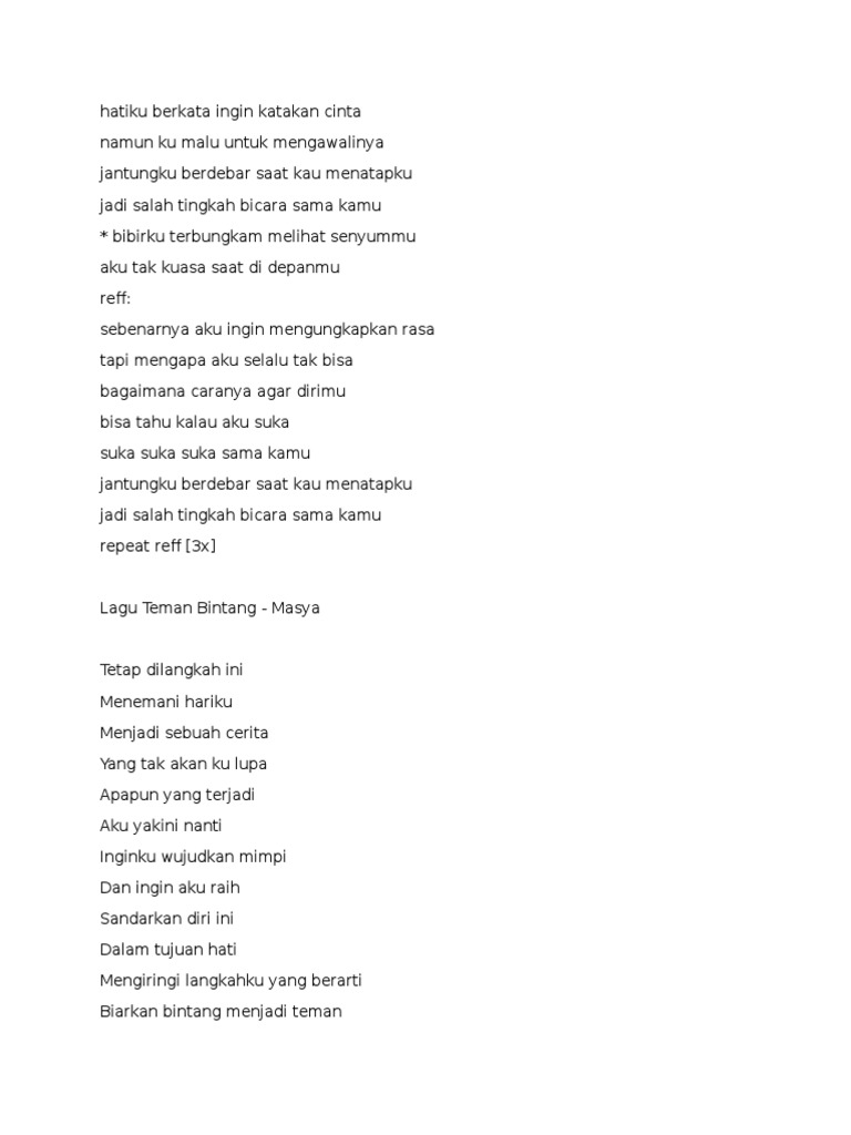 Hatiku Berkata Ingin Katakan Cinta Pdf