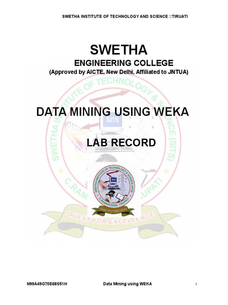 Data Warehousing and Data Mining Lab Manual PDF Cross Validation