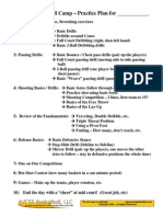 Sample Youth Basketball Camp Practice Drills Plan
