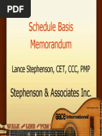 Files Schedule Basis Memorandum