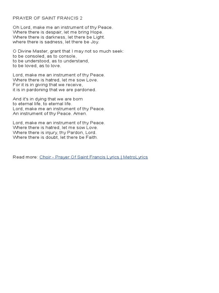choir-prayer-of-saint-francis-lyrics-metrolyrics-pdf