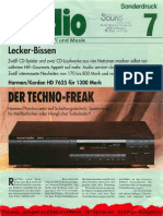 Audio 7/93 Testbericht Harman/kardon 7625 CD-Player