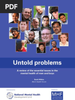 Untold Problems - A review of the essential issues in the mental health of men and boys