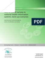 Role of Health Surveys in National Health Information Systems: Best-Use Scenarios