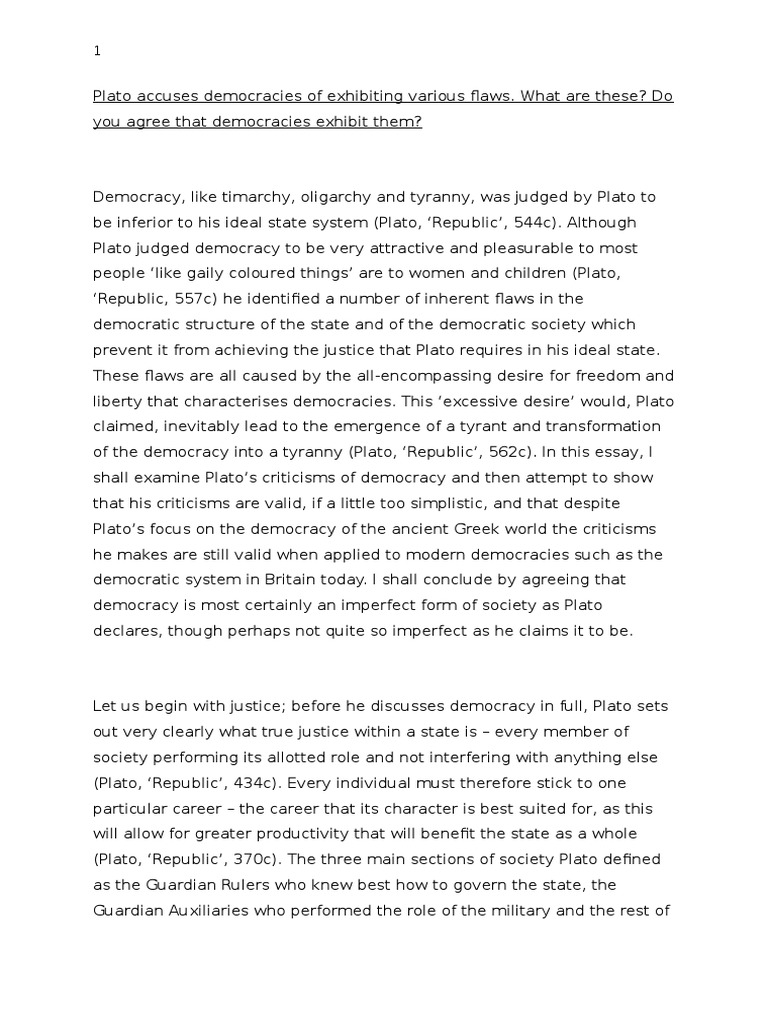 Democracy flaws essay picture