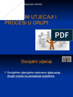 Socijalni Utjecaji I Procesi U Grupi