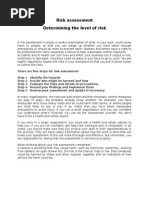 Risk Assessment Determining The Level of Risk