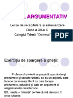 Textul Argumentativ