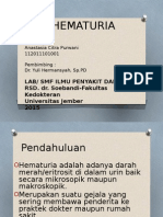 Hematuria: Lab/ SMF Ilmu Penyakit Dalam RSD. Dr. Soebandi-Fakultas Kedokteran Universitas Jember 2015