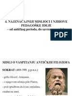 4. Najznacajniji Mislioci i Njihove Pedagoske Ideje