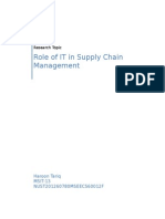 Role of IT in Supply Chain Management