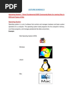 Operating System - Some Fundamental DOS Commands, Rules For Naming Files in DOS and Types of Files