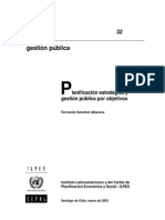 Planificacion Estrategica y Gestion Publica Por Objetivos