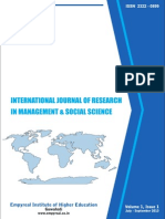 International Journal of Research in Management & Social Science Volume1, Issue 1, July - September 2013 ISSN: 2322-0899 