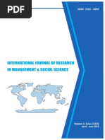 Download International Journal of Research in Management  Social Science Volume 3 Issue 2  III  April to June 2015 ISSN 2322-0899  by empyreal SN270544521 doc pdf
