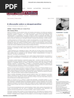 A Discussão Sobre a Etnopsicanálise _ Josias Pires