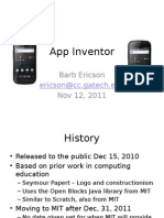 App Inventor: Ericson@cc - Gatech.edu
