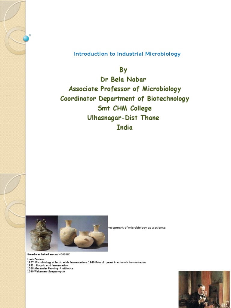 Introduction To Industrial Microbiology PDF Fermentation Foam