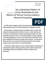 fMRI Reveals Lateralized Pattern of Brain Activity Modulated by The Metrics of Stimuli During Auditory Rhyme Processing