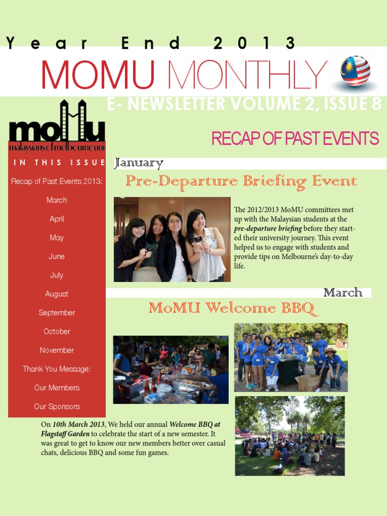 MoMU Year-End Recap 2013 Events | PDF | Leisure