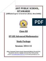 XII Mathematics IIT JEE Advanced Study Package 2014 15 PDF