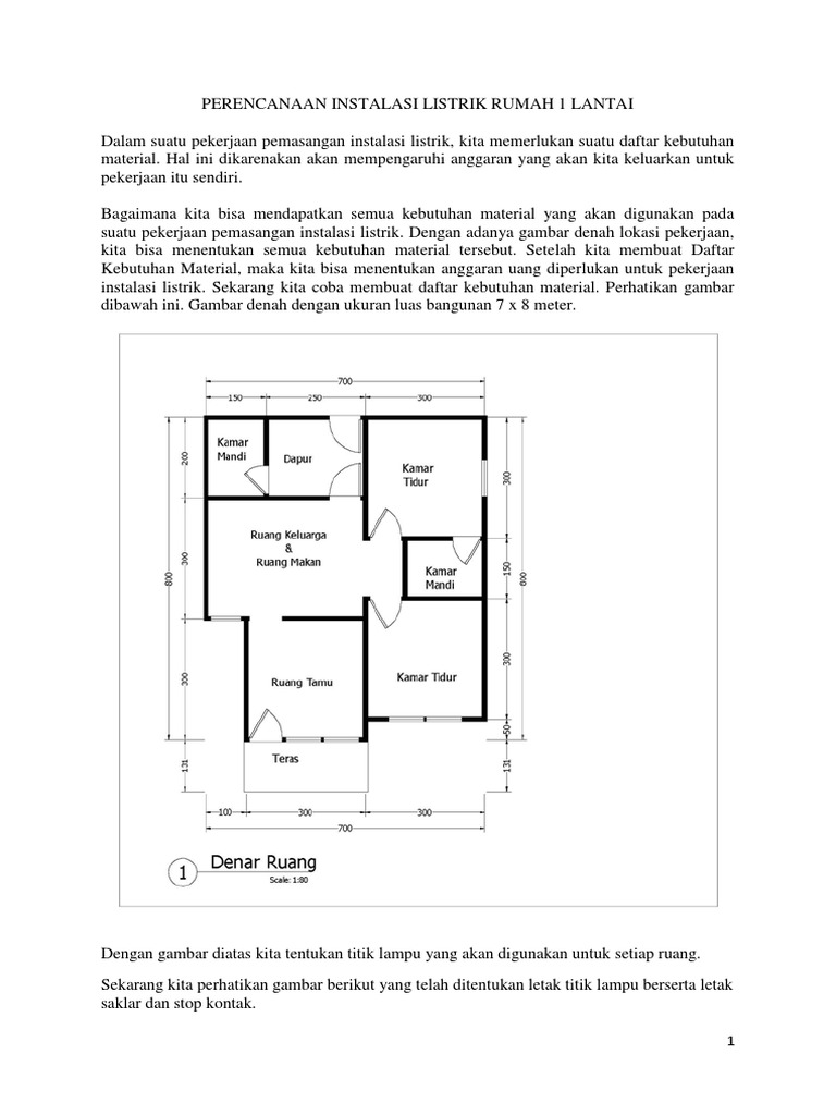 Design Denah Instalasi Listrik Rumah 1 Lantai 2020 Design Denah Instalasi Listrik Rumah 1 Lantai 2020