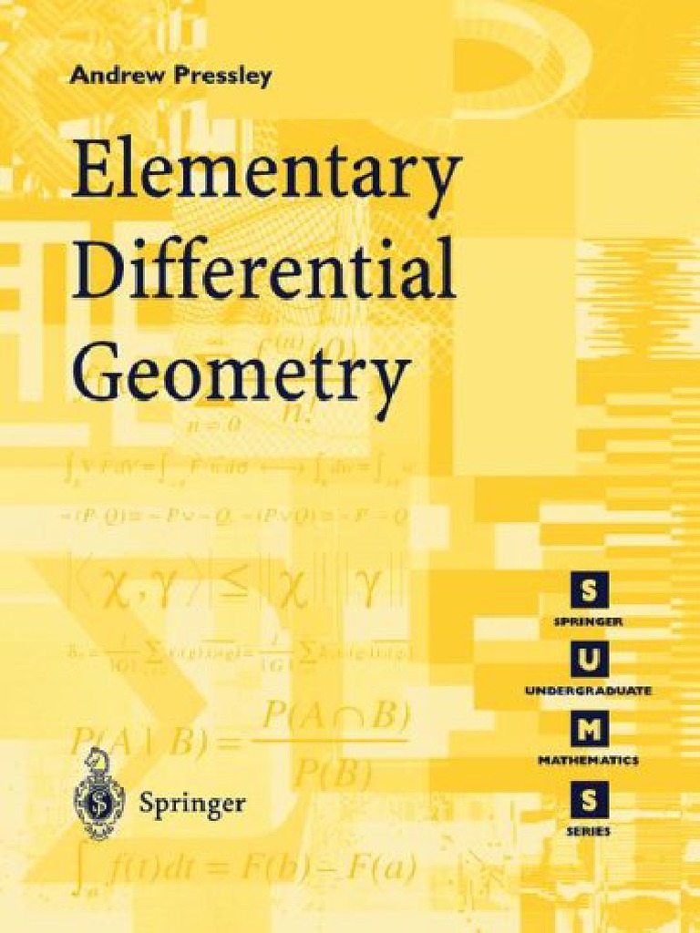 Elementary Differential Geometry Pressley PDF Teaching Mathematics