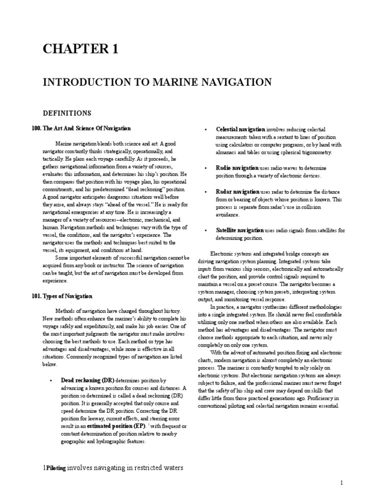 Introduction To Marine Navigation | PDF | Navigation | Latitude