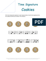 Time Signature Cookies Worksheet