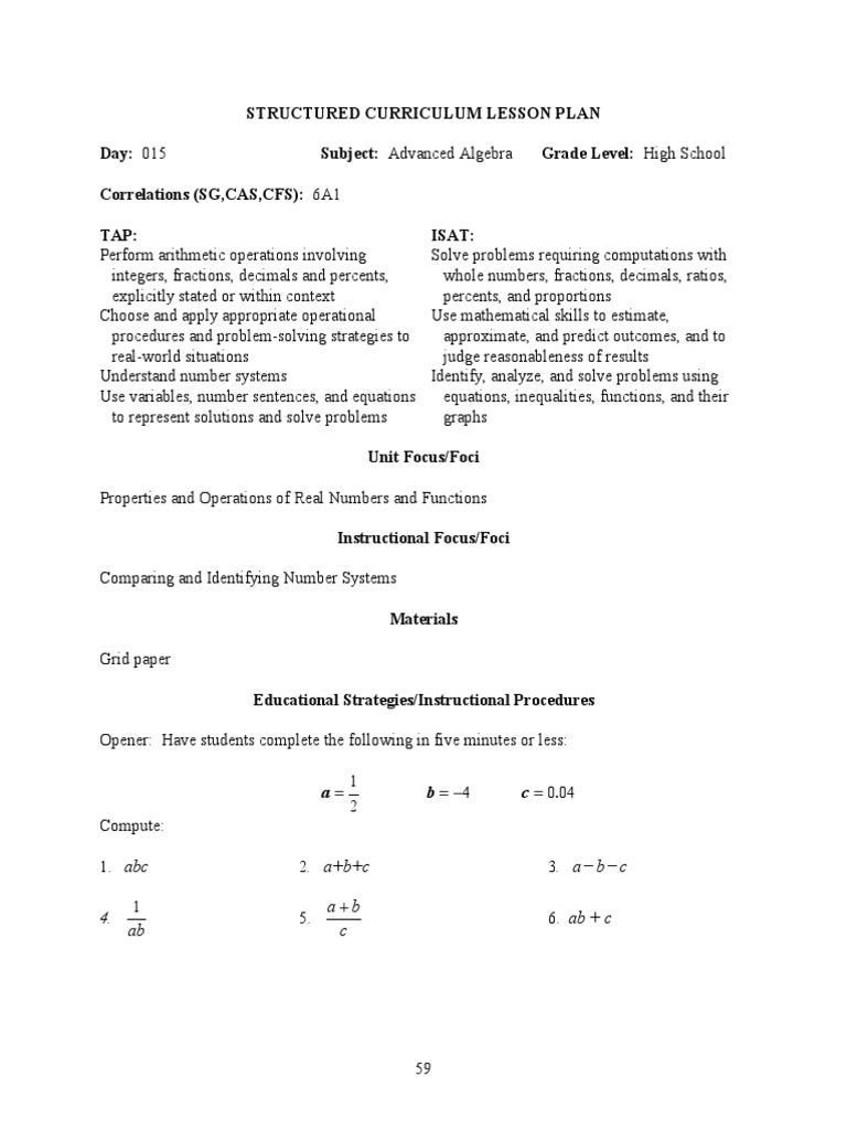 Advanced Algebra Days 15-27 | PDF | Numbers | Function (Mathematics)